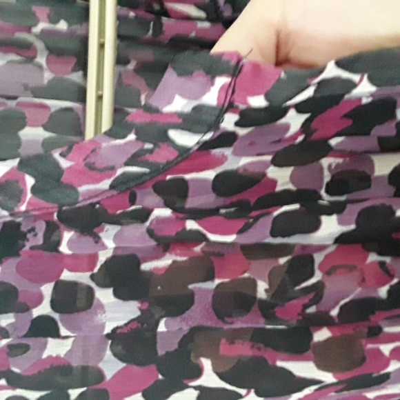 JACOB - Purple Print Blouse.  Size - P/S. - Picture 2 of 5